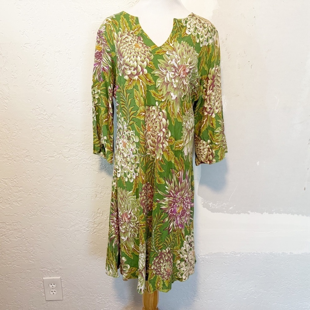 Rainbow Jo Hawaiian floral print tunic dress size xl